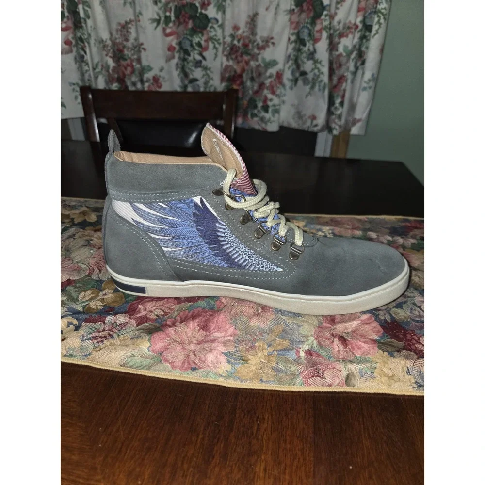 Inkkas Bald Eagle Camping Boot Men's 11 Women's 13 Gray Suede Shoes High Top